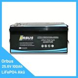 Orbus 25.6V 100Ah Solar & Marin & Karavan Lifepo4 Lityum Akü