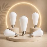 Orbus 5li Milky ST6W LED Filament Ampul – Beyaz Cam, Sarı Işık, 6W 540 Lümen E27 Duy - 5Lİ