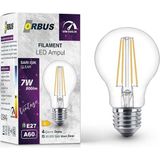 Orbus 7W E27 Filament LED Ampul - Dim Edilebilir - DF60 - Sarı