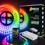 ORBUS Hareket Sensörlü RGB + Beyaz Şerit LED 2 Metre | Kumandalı, Dimmerli, Pilli Aydınlatma