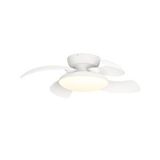 Orbus (ORB-VL6) Uzaktan kumandalı ledli tavan vantilatörü 25w dc motor 45w led sarı 3000k-6500k beyaz BEYAZ PERVANE, METAL BEYAZ KASA