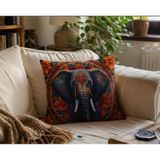 Orcadeco Fil Desenli Dekoratif Kırlent Kılıfı Çiçek Motifli | Bohem & Eklektik Stil, Etnik Motif Detayı, Koyu Ton Renk Uyumu, Sanatsal Tasarım, Koltuk & Kanepe Uyumlu