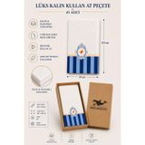 Orcadeco Lüks Kullan At Peçete 10 Adet, 40 x 40 cm | 3 Katlı Ekstra Kalın, Yüksek Emicilik, Gıda Temasına Uygun, Dekoratif Desenli, Hijyenik Tasarım