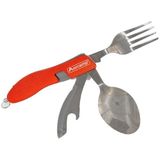 Orcamp Çok İşlevli Katlanabilir Kamp Çatal Kaşık Bıçak 19 x 4 cm Pratik Set