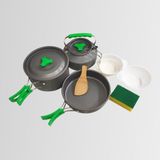 Orcamp Out-1150 Outdoor Yemek Kaplari - 3'Lu Kamp Tencere Tava Caydanlik Seti