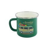 Orcamp Retro Emaye Kupa Bardak Karavan Desen Mug