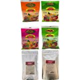 Orçel Çilekli Süt +Kivi +Karadut +Portakal +Limon +Kuşburnu Toz İçecek Seti Oralet Karışık Paket 6Adet
