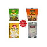 Orçel Karadut 300Gr Portakal 300Gr. Kivi 300Gr Muzlu Süt 200Gr Aromalı Içecek Tozu Oralet Set