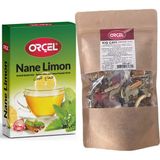 Orçel Kış Çayı 200 gr Karışık Kök ve Bitki + Nane Limon 200 gr - 2 Adet
