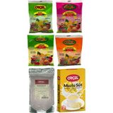 Orçel Portakal + Limon + Kuşburnu + Kivi + Karadut + Muzlu Süt Aromalı Toz içecek 6 adet - 1,7 kg