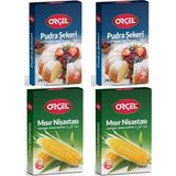 Orçel Pudra Şekeri 2 X250 gr Mısır Nişastası 2 X200 gr Set - 900 gr