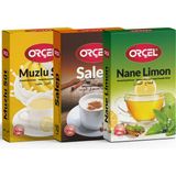 Orçel Salep 200GR.+ Muzlu Süt 200GR.+NANE Limon 200GR. Oralet Set - 600 gr