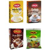 Orçel Sıcak Çikolata 200Gr. Muzlu Süt 200Gr. Salep 200Gr. Kivi 300Gr.