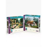 Ördekli Bahçe Ve Botanik Bahçesi İkili Set - 1000 + 500 Parça İkili Puzzle Seti