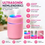 Orden Yaşam Ultrasonik Hava Nemlendirici Renkli LED Işıklı USB Mini Masaüstü Buhar Makinesi-Pembe