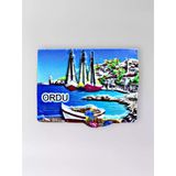 Ordu Polyester Kabartmalı Magnet 7 X 5 Cm Dekoratif Hediyelik Buzdolabı Süsü (Kod:1702)