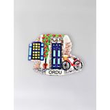 Ordu Polyester Kabartmalı Magnet 7 X 5,5 Cm Dekoratif Hediyelik Buzdolabı Süsü (Kod:1500)