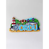 Ordu Polyester Kabartmalı Magnet 8X4 Cm Şehir Magneti Dekoratif Hediyelik Buzdolabı Süsü (Kod:1259)