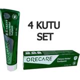 Orecare Tiens Bitkisel Diş Macunu 135 ml 4 Kutu Seti Ağız Bakımı İçin Doğal Özellikler