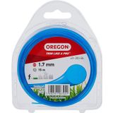 Oregon Yuvarlak çim biçme ipi, 1,7 mm, mavi, çim, yabani ot, çim ve çiçek tarhları için, bahçe işleri ve çim bakımı, naylon iplik, çoğu çim biçme makinesi için, 1,7 mm x 15 m (69 – 350-BL)