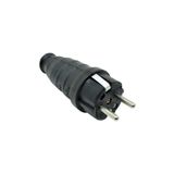 Orel Kauçuk 1X16 Amper Monofaze Erkek Fiş - Siyah - 220 Volt - OR2101