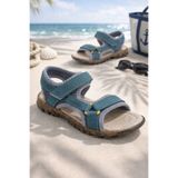 ORELİON Erkek Çocuk Spor Sandalet Tek Cırtlı Hafif Ortopedik Kaymaz Taban Yazlık Outdoor Sandalet Terlik