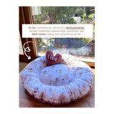 Ören Pati Pet Store İsme Özel El Yapımı Kedi ve Köpek Yatağı | Kişiselleştirilmiş Hediye | İsimli Yastıklı Pembe Yuvarlak Minder | 55 cm