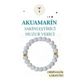 Orenda Design Akuamarin Doğal Taş Bileklik (İÇ HUZUR VE DENİZ RUHU) 1.kalite Doğal Taş