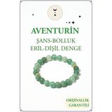 Orenda Design Aventurin Doğal Taş Bileklik Doğal Taş Şans-Bolluk Temalı Kadınlar İçin Zarif Aksesuar