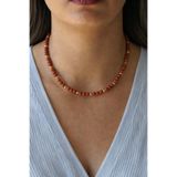 Orenda Design Mercan Doğal Taş Kolye | Yaşam Gücü ve Dişil Enerji | PURE Koleksiyonu |