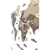 Orendart Çok Katmanlı Ahşap Dünya Haritası 3D - 200 x 120 cm - Vizon