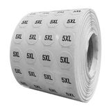 Örenler Plastik 10 Çap Beden Etiketi (5.000'LI Rulo) 5xl - Beyaz - 10 mm - Yapışkanlı