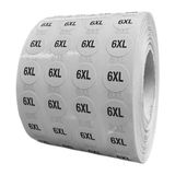 Örenler Plastik 10 Çap Beden Etiketi (5.000'LI Rulo) 6xl - Beyaz - 10 mm - Yapışkanlı