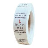 Örenler Plastik 2 cm Bez Beden Yıkama Yaka Etiketi (500'LÜ Rulo) L - -- - 20 mm - Bez Yaka Etiketi