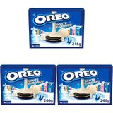 Oreo Enrobed Beyaz Çikolata Kaplamalı Bisküvi 246 gr (3 paketi)