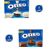 Oreo Sütlü Çikolata Kaplamalı Bisküvi 246g & Oreo Beyaz Çikolata Kaplamalı Bisküvi 246g - 2 Adet