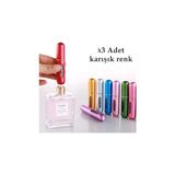 Orevio 3 Adet Mini Doldurulabilir Seyahat Cep Parfüm Şişesi 5 ml - Renkli