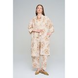 Orfeo Negro Kadın Büyük Çiçek Nakışlı Payet İşlemeli Uzun Kimono