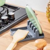 Org-85 Kaşık ve Kapak Tutucu - Kapak Standı Kaşık Kepçe Altlığı Düzenleyici Organizer - An