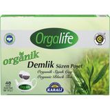 Orgalife Organik Siyah Demlik Poşet Çay Süzen Poşet 48'li 144 G