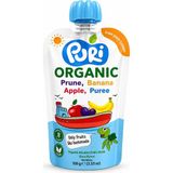 Organic %100 Organik Meyve Püresi Mürdüm Erik Muz Elma 100G (Ilave Şekersiz) - mavi