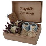 Organic Bonny Baby Kişiye Özel İsimli Hediye Kutusu Mavi Spor