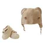 Organic Bonny Baby Organik Bebek Şapka ve Patik Seti