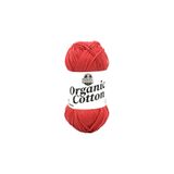 Organic Cotton Örgü İpi Mercan Kırmızısı%100 Organik Pamuk 50g 125m (73436)