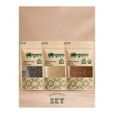Organic Kiler 3'Lü Set Chia Tohumu , Keten Tohumu , Kinoa Tohumu Organik & Katkısız