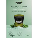 Organic Mimi Hepsi Bir Arada Deniz Tuzu ve Nane Peeling Şampuan, Organik Nane, Jojoba, Dökülmeyi Kepeği Önleyici 280 G / Shampoo Scrub