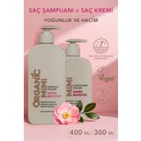ORGANİC MİMİ İnce Telli Saçlar İçin Saç Bakım Seti Hacim Verici Şampuan ve Argan Yağlı Krem