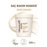 ORGANİC MİMİ Saç Maskesi Hindistan Cevizi ve Keratin Kuru Yıpranmış Saçlar İçin Onarıcı Saç Bakımı 200 ml