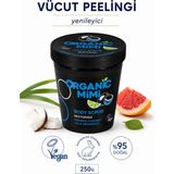 Organic Mimi Yenileyici Vücut Peelingi Hindistan Cevizi Greyfurt, El Ayak Vücut Yumuşatıcı Sıkılaştırıcı 250 G / Body Scrub Organik