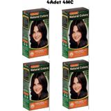 Organic Natural Colors 4 Adet & 4mc Kışkırtıcı Kahve Saç Boyası